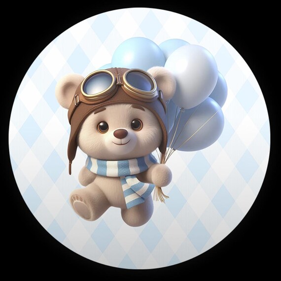 Cartoon bear Inspired Round Backdrop | Round Backdrop Cover | Photo Photography Background