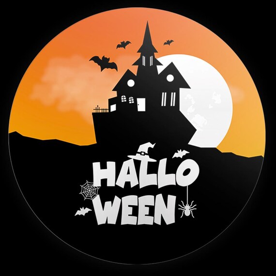 Halloween Inspiration Cartoon Round Backdrop | Round Backdrop Cover | Photo Photography Background