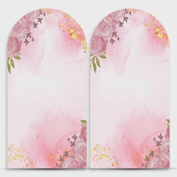 Rose Arch Backdrop cover Set of 2 | Roman Panel | PhotoBackdrop