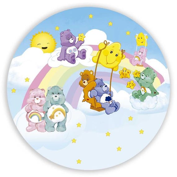 Cartoon bears Inspired Round Backdrop | Round Backdrop Cover | Photo Photography Background