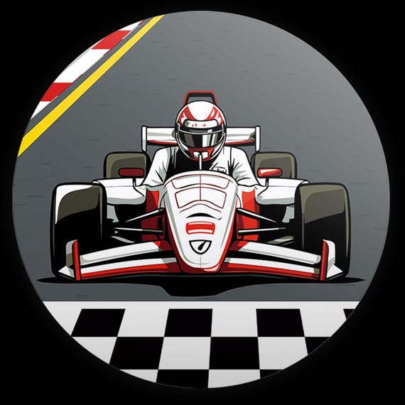 Cartoon racing cars Inspired Round Backdrop | Round Backdrop Cover | Photo Photography Background