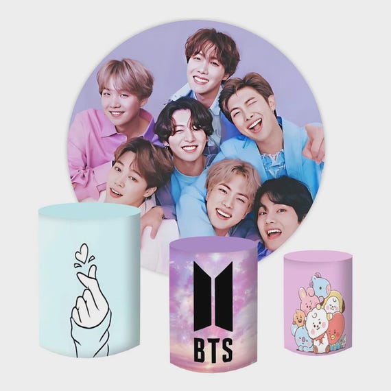 Kpop Boy band Inspired Round Backdrop Cylinders Cover Round Backdrop Cover Photo Photography Background