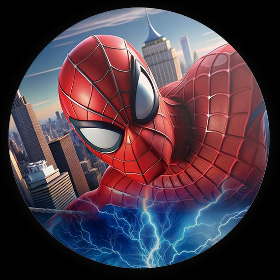 Cartoon Super Heroes Inspired Round Backdrop | Round Backdrop Cover | Photo Photography Background