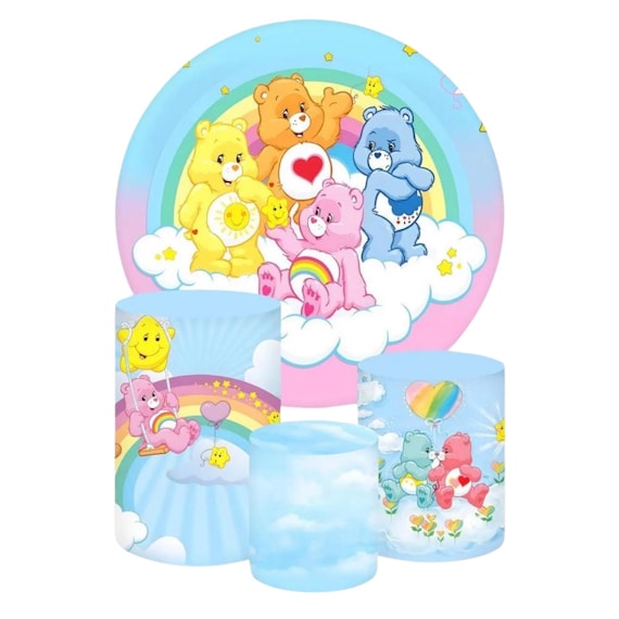Cartoon Bears Round Backdrop Cylinders Cover Round Backdrop Cover Photo Photography Background