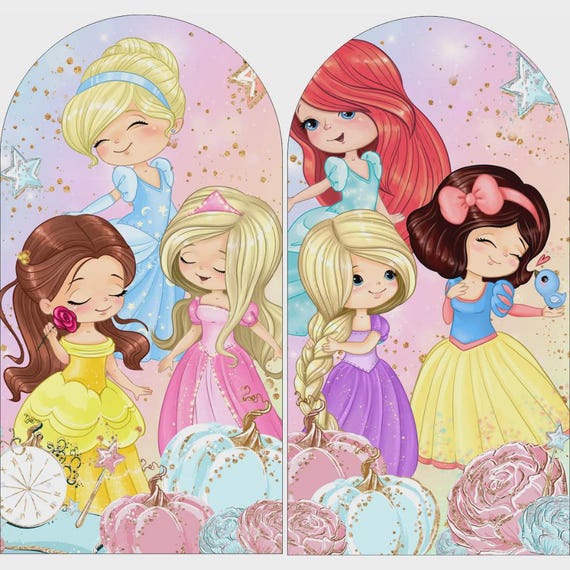Baby Princess Arch Backdrop cover Set of 2 | Roman Panel | PhotoBackdrop