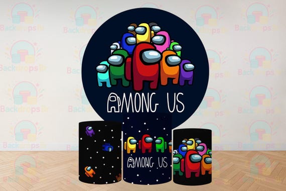 Astronaut galaxy Cartoon Inspired Round Backdrop Cylinders Cover Round Backdrop Cover Photo Photography Background