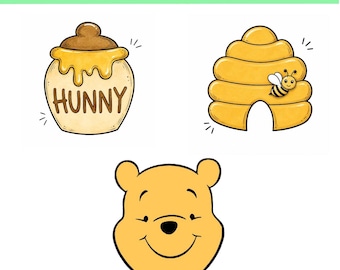 Honey Bear Cookie Cutter STL Files | Honey Pot, Beehive (Digital Download)