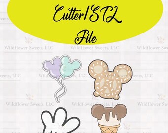 Mouse Celebration Cookie Cutter STL Files ONLY