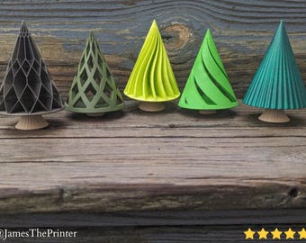 Christmas Tree Set, Interchangeable Trees and Trunks - 3D Printing - Blender Modeling - BambuLab - Limited Edition, Only a Few Left