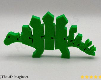 Flexi Stegosaurus Dinosaur Toy 3D Printing - Blender Modeling - BambuLab - Limited Edition Articulated Collectible Figure, Only Few Left