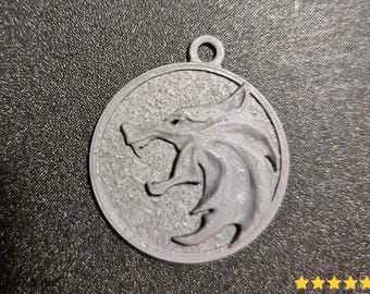 The Witcher Medallion Wolf School Pendant 3D Printing - Blender Modeling - BambuLab - Limited Edition Collectible Prop, Only Few Left