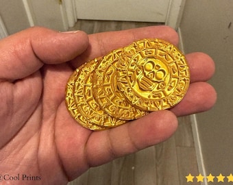 Cursed Pirate Gold 3D Printing - Blender Modeling - BambuLab - Limited Edition, Only Few Left, Treasure Coins, Pirate Collectible