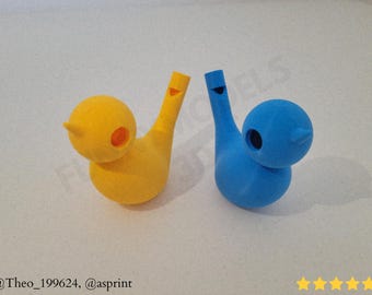 Chirping Bird Whistle 3D Printing - Blender Modeling - BambuLab - Limited Edition, Only Few Left, Bird Call, Musical Toy