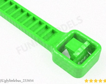 Cable Tie Zip Fastener, Reusable Organizer Tool - 3D Printing - Blender Modeling - BambuLab - Limited Edition, Only a Few Left