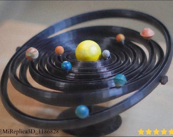 Print in Place Solar System, Educational Space Decor - 3D Printing - Blender Modeling - BambuLab - Limited Edition, Only a Few Left