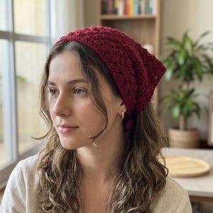 Bandana de ganchillo / Pañuelo de rayas de seis colores / Pañuelo para la cabeza de invierno acogedor / Accesorio para el cabello tejido a mano / Pañuelo de bloques de color