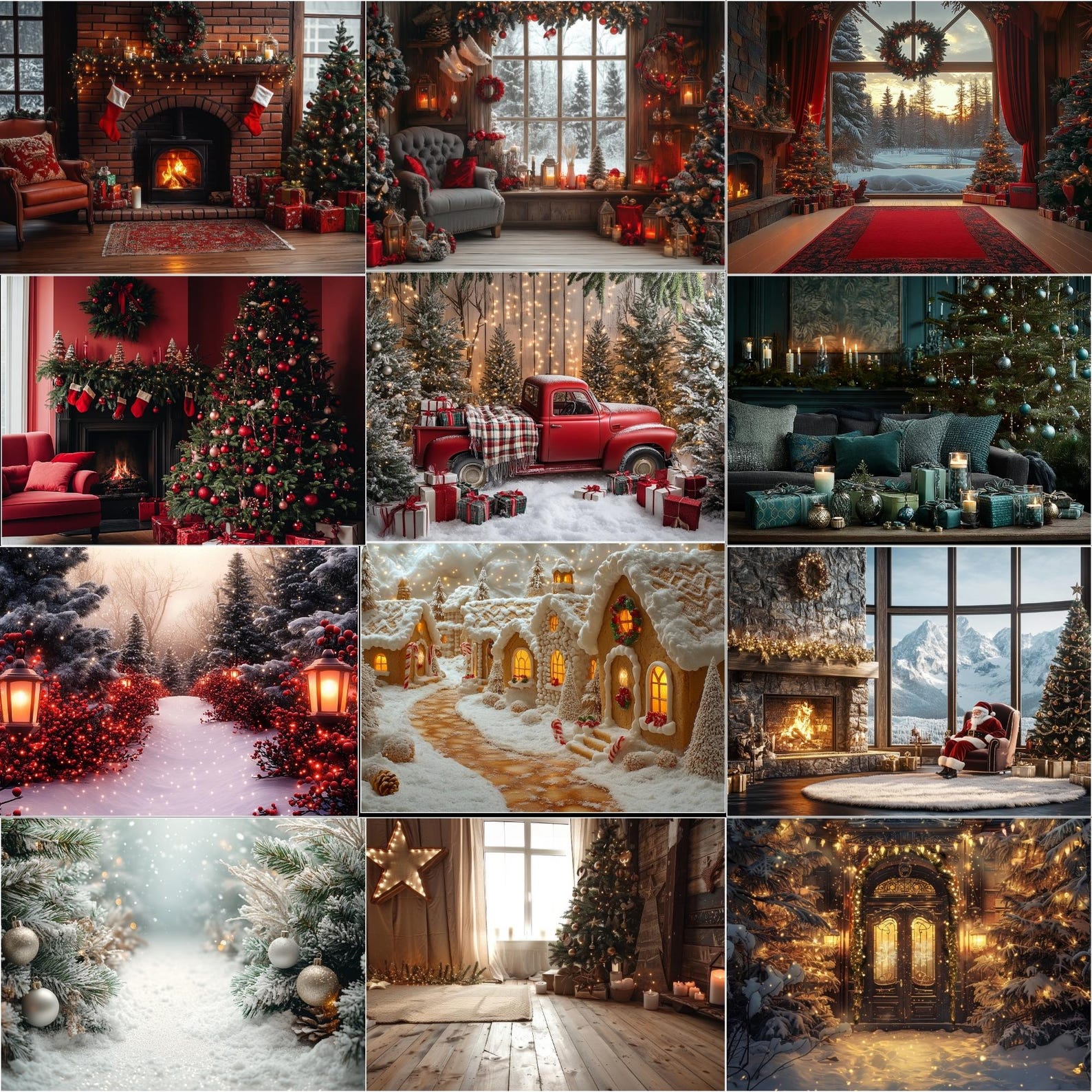 3000+ Christmas Backdrops Mega Bundle | Festive Digital Backgrounds ...