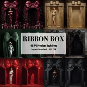 Luxury Gift Box Photography Backdrops | Maternity & Portrait (Digital Download)