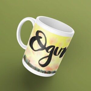 Ogun - 11oz White Ceramic Mug - Lucumi, Santeria, Ifa, Wrap-around design CLEARANCE