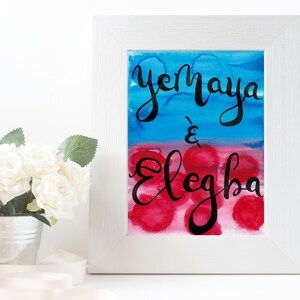 Yemaya and Elegba - Original Art PRINT - Orisha - Yoruba - Isese - Lukumi -Orisa ART