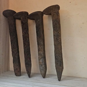 Set of 4 Railroad Spikes for Protection - Hoodoo, Pagan, Santería, Yoruba Magic - FREE USA SHIPPING