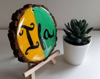 Ifa - Trädekoration - Väggbonad - Orisha - Penselskrift -