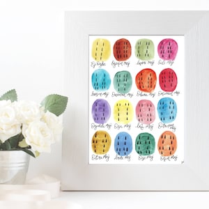 16 Mejis Odus Art Print - Sacred Yoruba Orisha Divination Symbols - Ifa Spiritual Wall Decor - Isese Lukumi Culture