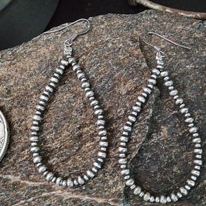 Native Handmade Navajo Pearl Style Loop Earrings