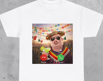 Funny Cinco De Mayo John Pork is Calling Brainrot Meme, Cinco De Mayo Tee, Humorous Animal Phone Call Gift
