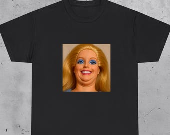 Funny Doll Face Shirt, Creepy Smile Tee, Weird Meme T-Shirt, Uncanny Valley Gift, Humor Graphic Tee