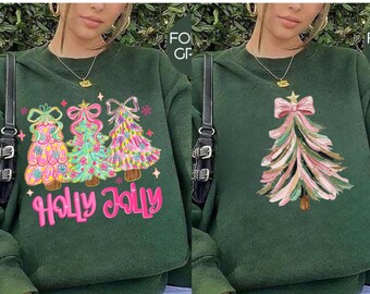Colorato Holly Jolly Png, Natale Png, Grafica albero di Natale, Divertente umorismo natalizio png, Sarcastico Babbo Natale svg, Clipart retrò di Natale