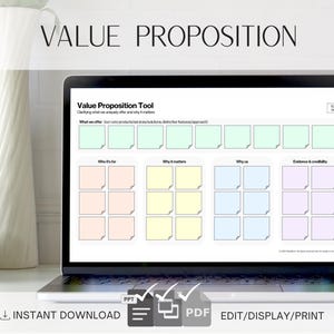 Value Proposition Tool | Strategy Clarity Template for Business and Non-Profit | Digital Download: PPTX + PDF