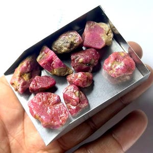 Natural Ruby Rough: 2g - 12g Raw Gemstone Sticks, Earthmined Minerals