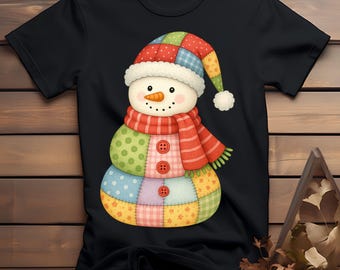 Leuk kerst-T-shirt sneeuwpop, png PNGEgg | Kerstvakantie Wintercadeau Grafisch T-shirt Feestelijke sneeuwpop Shirt sublimatie | (digitale download, png-bestand)