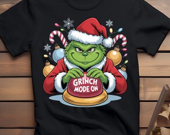 Grappig kerst-T-shirtontwerp | Grinch Holiday T-shirt feestelijk kerstshirt | Vrolijk kerstfeest png-sublimatie