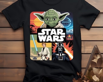 Star Wars vintage T-shirt png-ontwerp | T-shirt scifi-superheld (digitale download, png-bestand)
