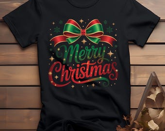 Kerst-T-shirt, png-ontwerp: vakantieafbeelding (digitale download)