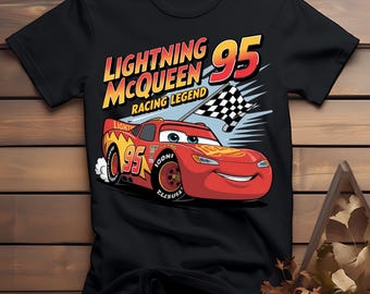 T-shirtontwerp racewagen voor kinderen | Levendig cartoon auto-T-shirtontwerp voor kinderen | Digitale download, png