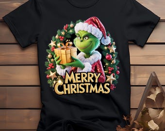 Grinch kerst-T-shirt, png-ontwerp: grappig kerst-T-shirt (digitale download)
