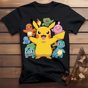 Fun Cartoon Anime Style T Shirt for Kids | Action Anime T-Shirt Sublimation Design (Digital Download PNG)