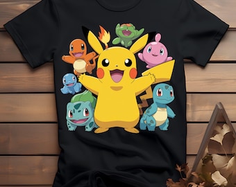 Fun Cartoon Anime Style T Shirt for Kids | Action Anime T-Shirt Sublimation Design (Digital Download PNG)