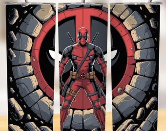 Comic superheld 20oz beker wrap | Klassiek stripboek superheld beker wrap design sublimatie | Digitale png-download