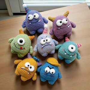 Mini Monsters Crochet Pattern | Cute Amigurumi Set PDF\Halloween Crochet Pattern | Mini Monster Keychain PDF