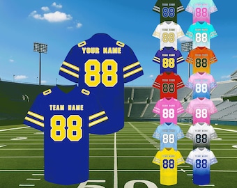 Custom Football Jersey Personalized Christmas jerseys Name Number  Color for Men Youth Women Kids