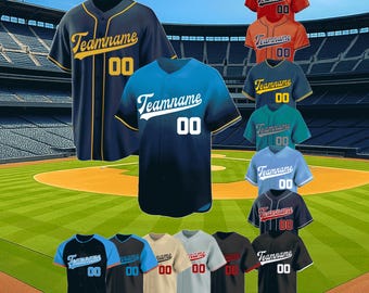 Custom Baseball Jersey ,Personalized Printing Baseball Jerseys with Team Name Number and Logo, Sports Uniforms for Men Women Youth Kids.