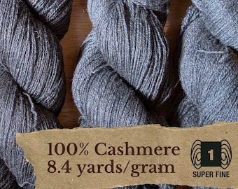 Redesigniertes Kaschmirgarn – Fingering Weight – Anthrazitblau – Upcycled Pullovergarn – Umweltfreundliches Strick- und Häkelgarn
