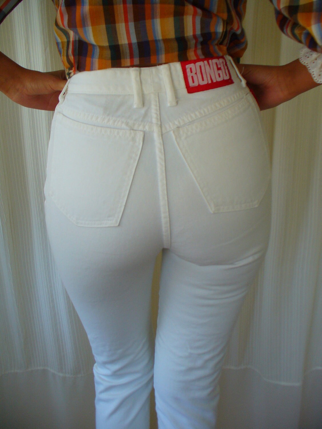 Vintage 70s 80s Bongo Jeans White High Waist Button Fly | Etsy