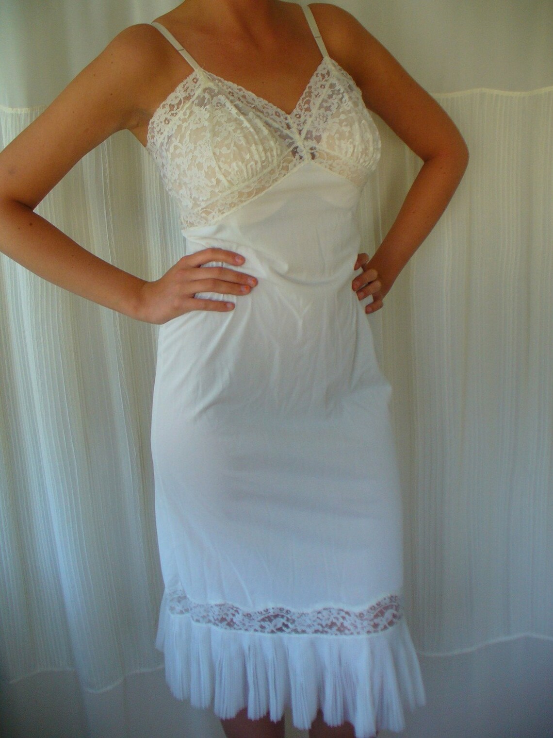 Vintage White Vanity Fair Slip Full Body Etsy