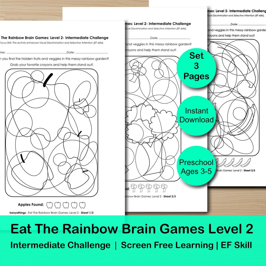 Preschool EF Focus Activity | Overlay Challenge Brain Games for Screen ...