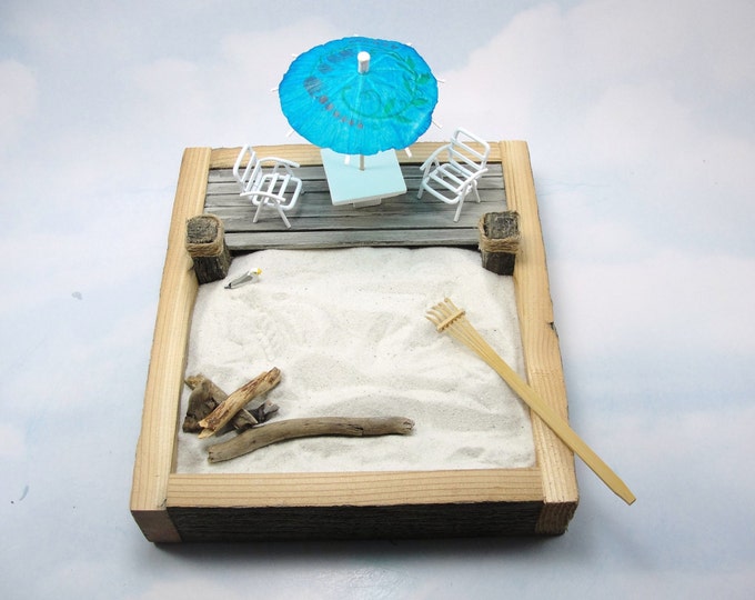 Miniature Zen Beach Garden Kit 2 Miniature Beach Chairs With Etsy